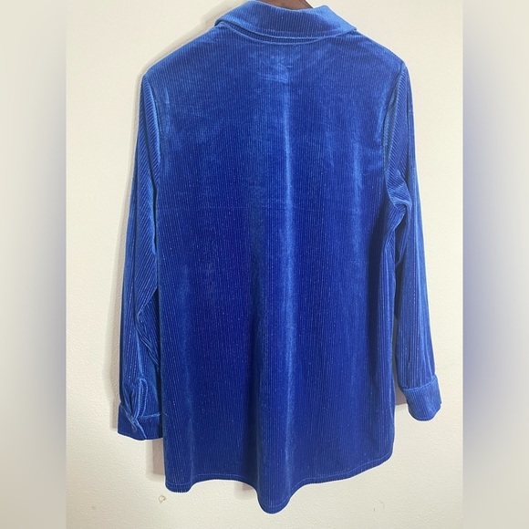 Soft Surroundings Velvet Boyfriend Shirt Size Medium - Picture 3 of 4